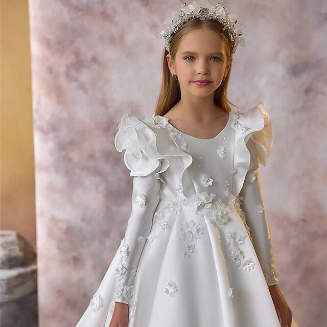 Communion Girl Girls' First Dress Flower Formal