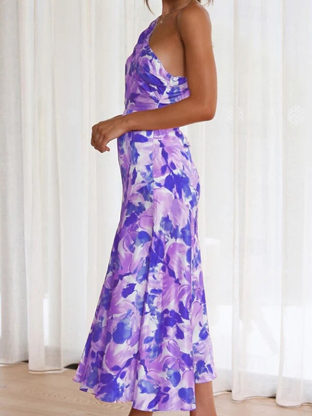 Women's Midi Dress Floral Dress Print Dress Fashion Modern