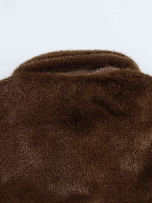 Fur Comfortable Warm Buttons Teddy Women's Faux Coat