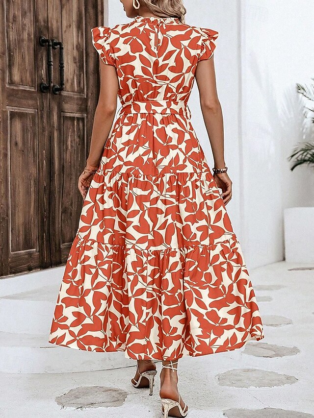 Women's Midi Dress Casual Dress Print Dress Elegant Fashion