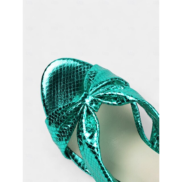 Design – Mules Women's Pink Bridal with Bow Metallic