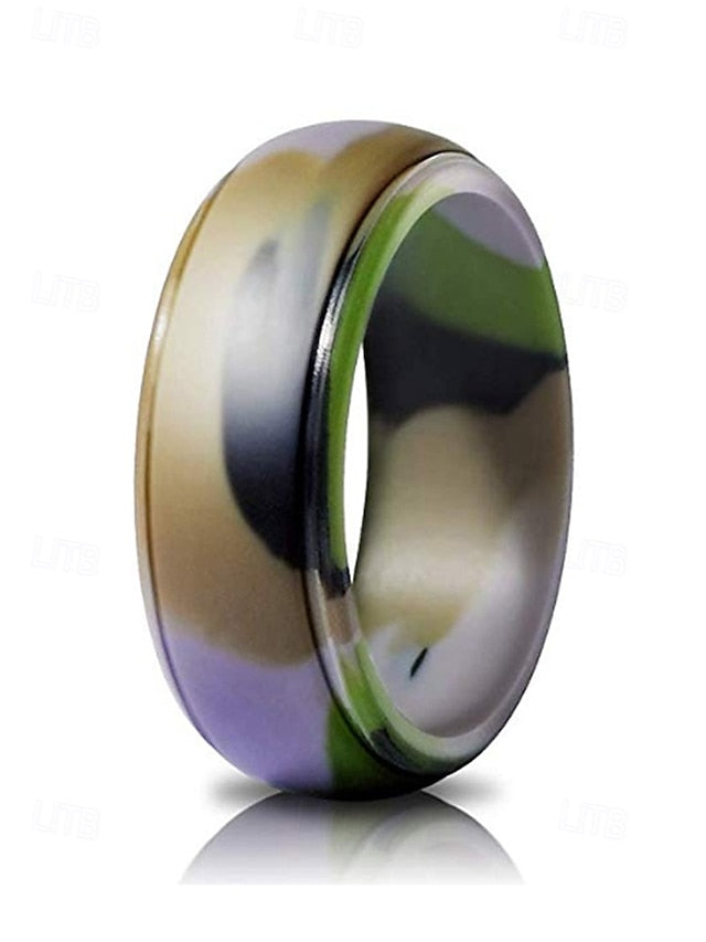 Durable Matte for – Ring Silicone Black Comfortable Men