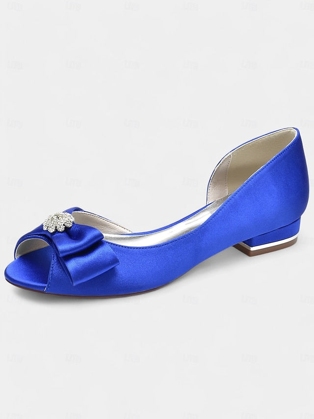 satin luxurious flats with crafted a sparkling Elegant in