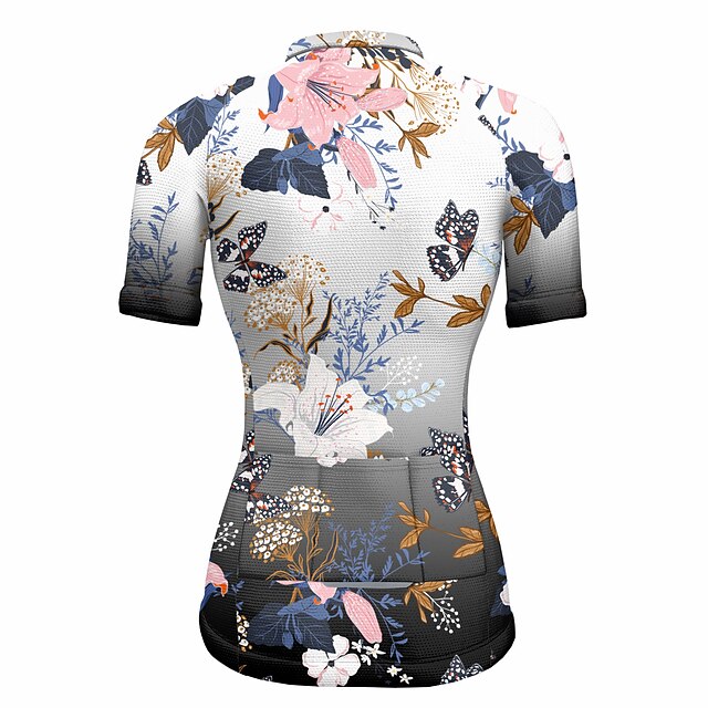 Women's Cycling Jersey Floral Botanical Short Sleeve Bike