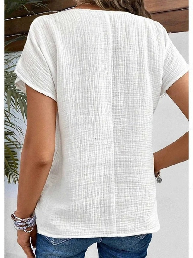 Women's Summer Shirt Casual Shirt Button Up Shirt Blouse