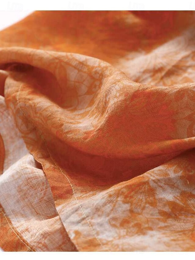 Women's Midi Dress Linen Blend Cotton Linen Dresses Linen