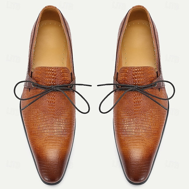 Men's Tan Oxford Shoes Leather – Genuine Vintage