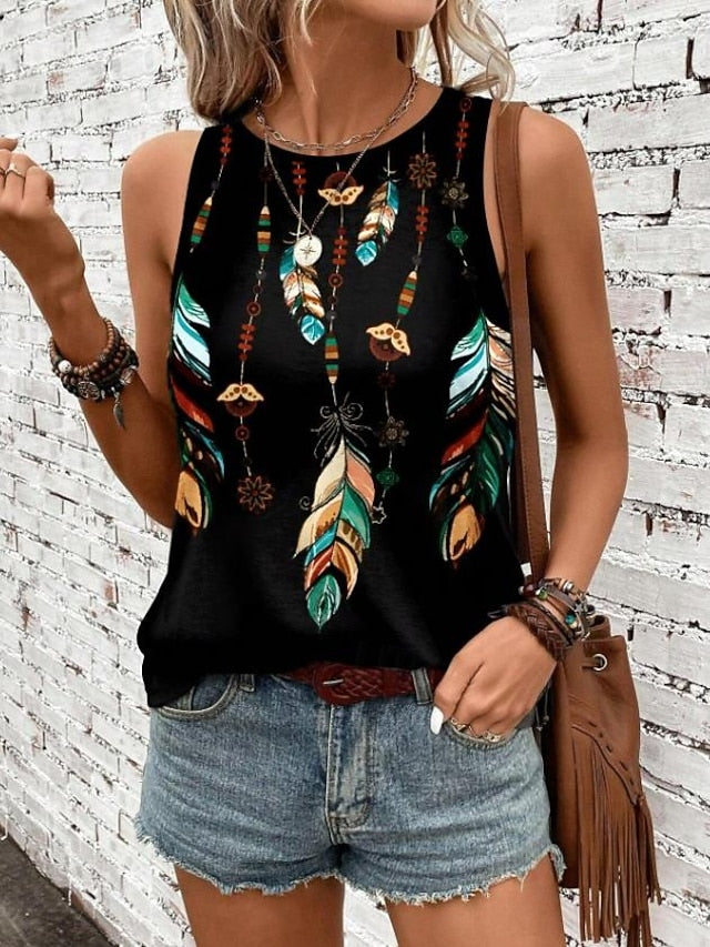 Women's Camisole Tank Top Vest Fashion Streetwear Striped