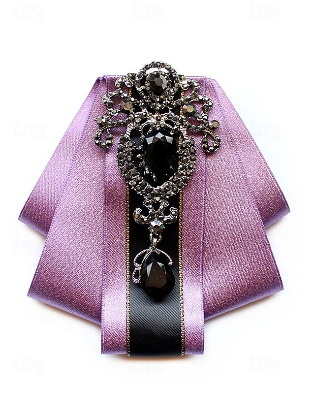 Men's Christmas Diamond-Accent Tie Satin - Bow Elegant