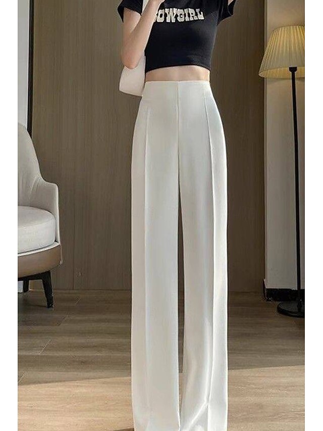 Women's Dress Pants Streetwear Casual Full Length Natural