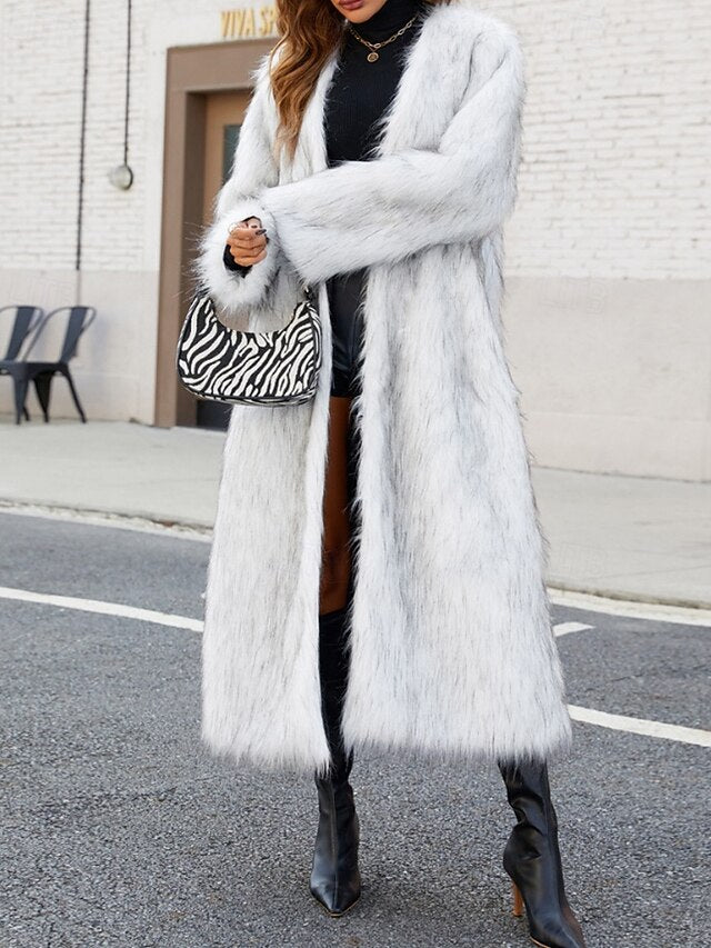 Coat Faux Furs Warm Women's Comfortable  Fur