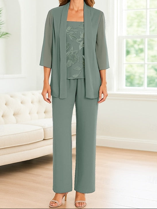 Bride Pantsuit Simple Dress Piece Mother 3 Elegant of the