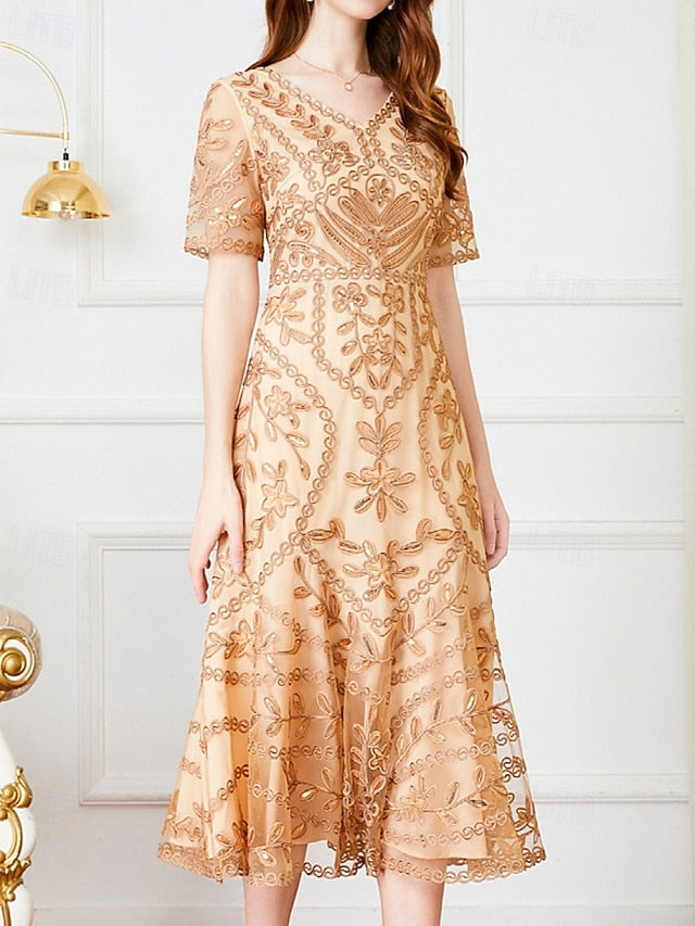 Party Mother Elegant Dress A-Line Vintage the Bride of V