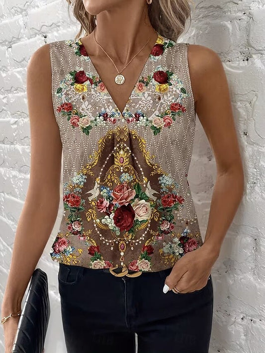 Women's Tank Top Floral Graphic Tribal Elegant Vintage