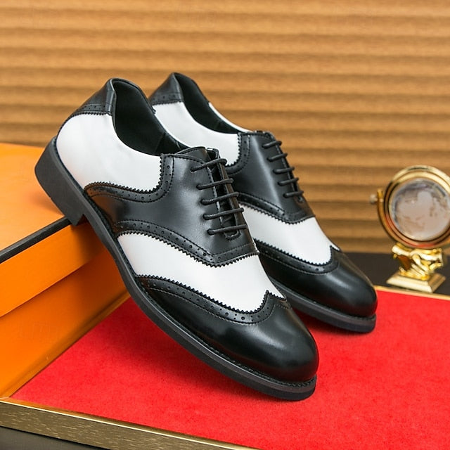 and Brogue Oxford White Shoes Wingtip Two-Tone in Men's