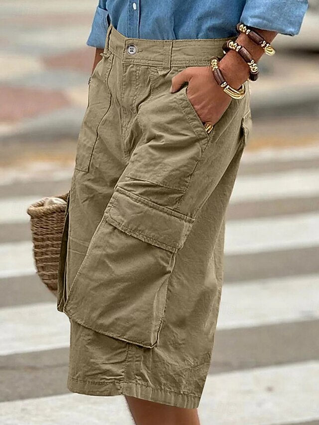 Women's Cargo Shorts Capri Pants Summer Shorts Fashion