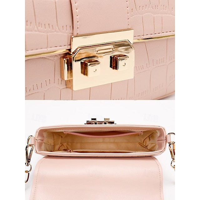 Bag PU Shoulder Women's Leather Baguette Envelope