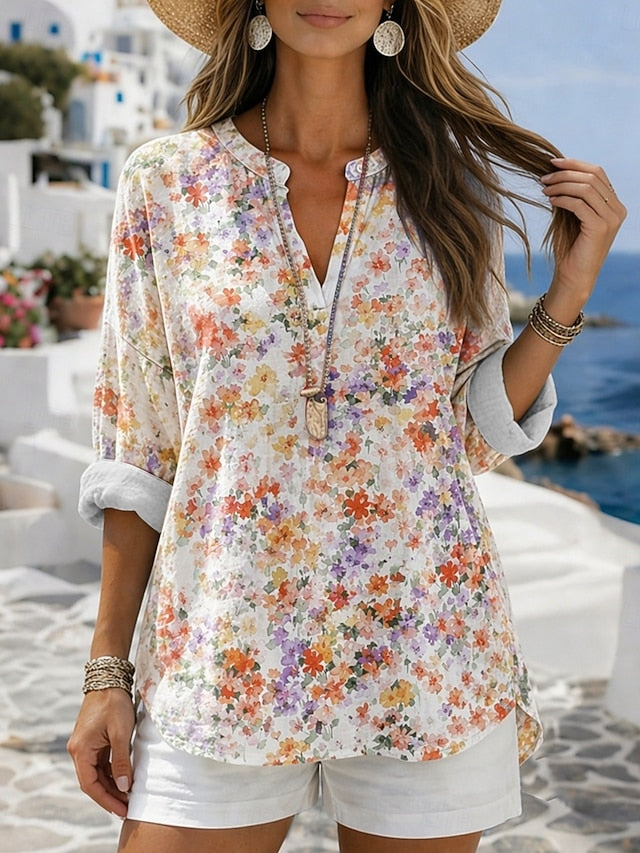Women's Blouse Print Floral Graphic Vintage Daily Stylish