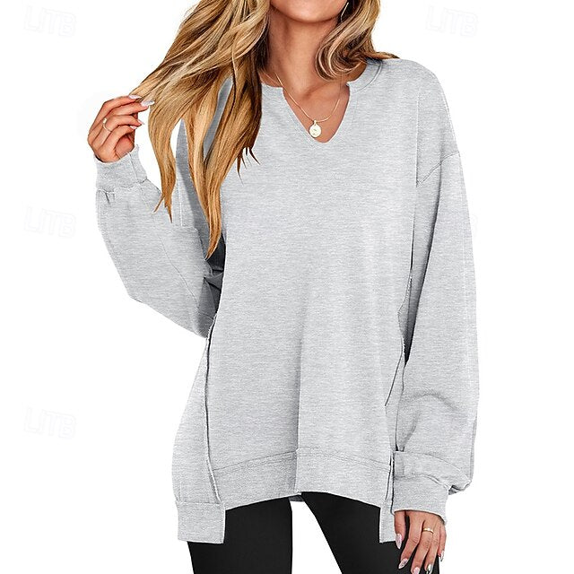 Women's Pullover Sweatshirt Casual Tops Long Sleeve Top