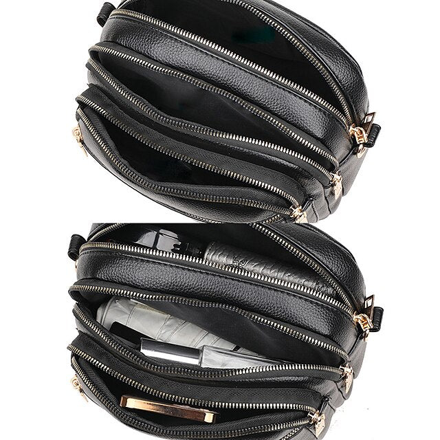 Crossbody Dome PU Bag Leather Shoulder Women's