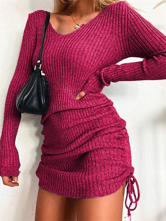 Women's Mini Dress Sweater Dress Fashion Modern Outdoor