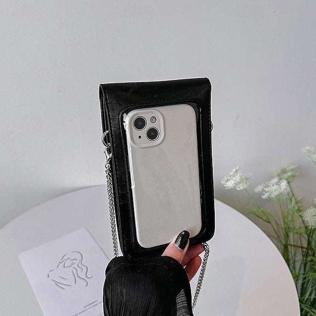 Phone Women's Crossbody PU Bag Mobile Daily Leather