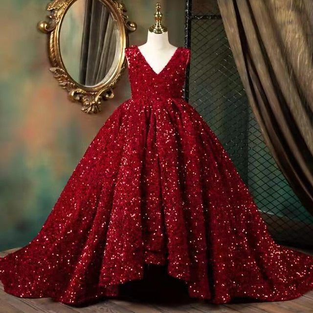 Sleeveless Flower Dress Girl 3D Solid Colored Girls'