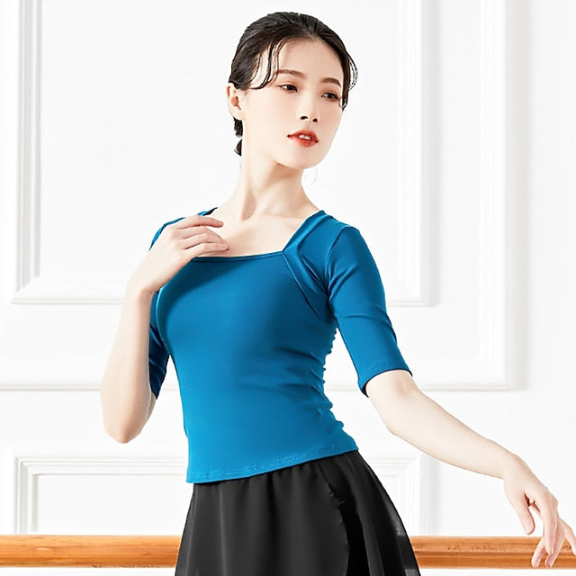 Activewear Top Pure Color Women's Performance Training Half