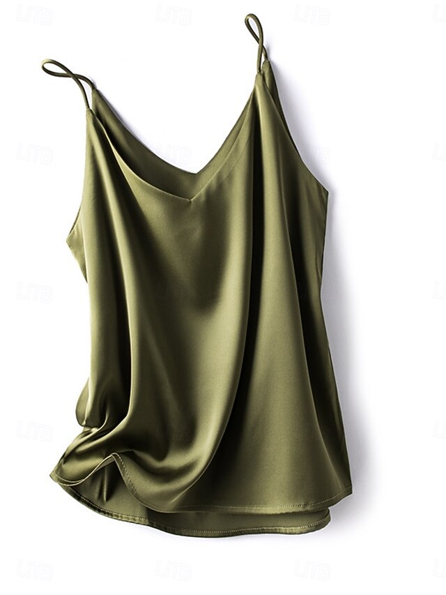 Women's Blouse Camisole Tank Top Backless Plain Stylish
