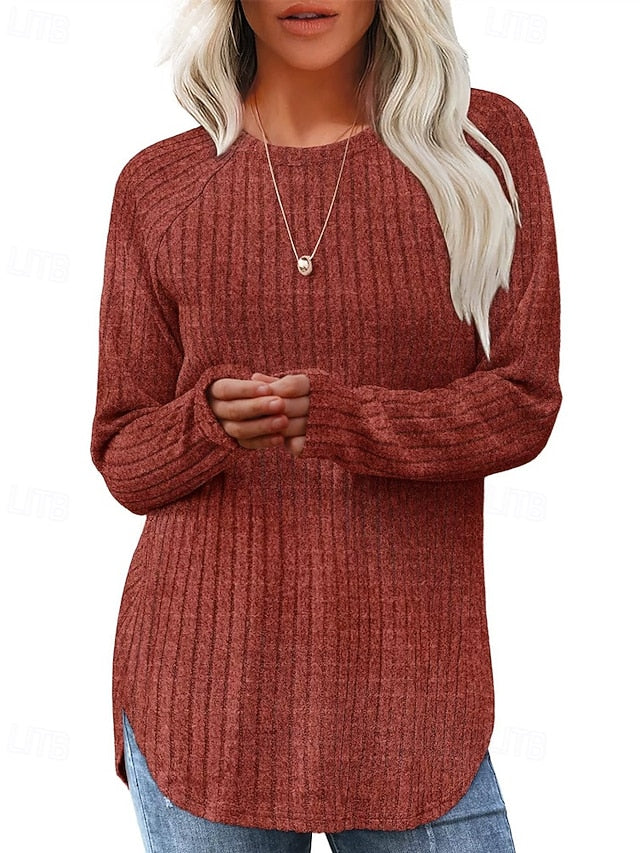 Women's Sweater Pullover Daily Stylish Casual Solid Color