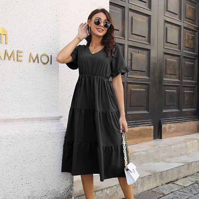 Valentine's Day Women's Normal Midi Dress Swing Dress