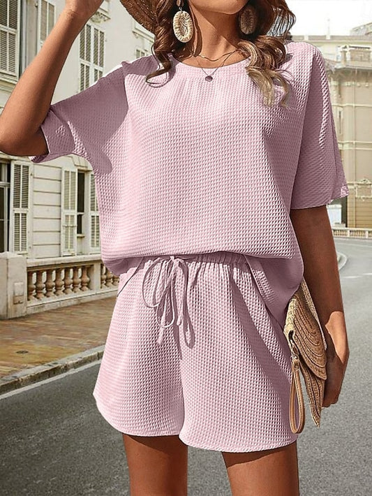 Women's Two Piece Sets Shorts Sets Bolero Top Short Sleeve