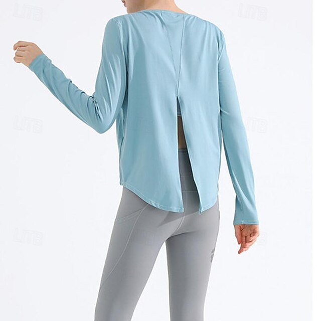 Women's Yoga Top Crew Neck Quick Dry Lightweight Breathable