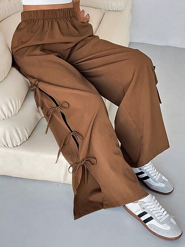 Women's Wide Leg Chinos Vacation Streetwear Casual Full