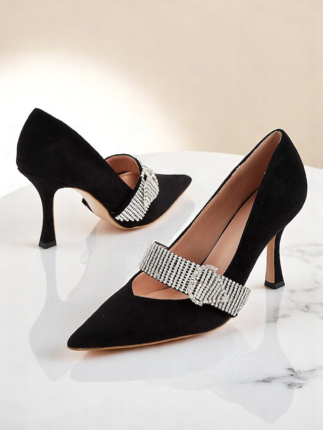 Slingback with Women's Rhinestone-Embellished Pumps