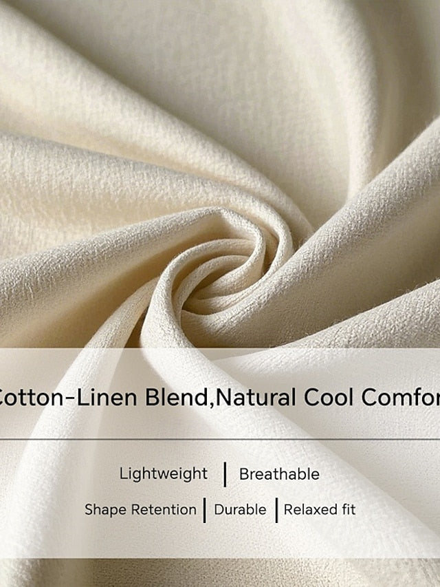 Women's Button Up T Shirt Faux Cotton Linen Patchwork