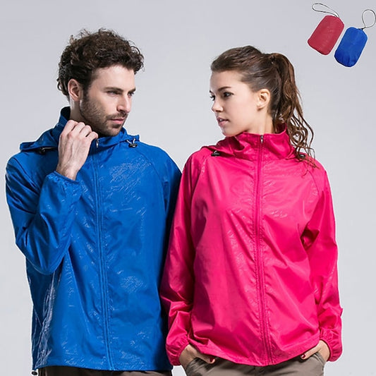 Women's Men's Waterproof Hiking Raincoat UPF 50+ UV