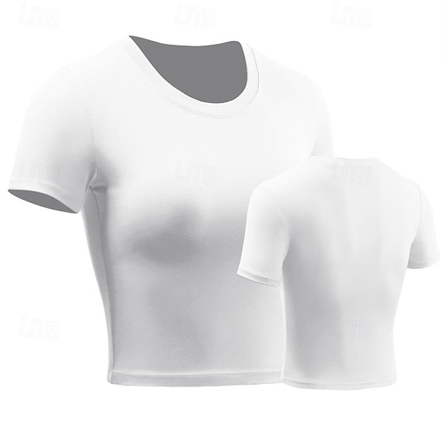 Women's Running T-Shirt Crop Top Short Sleeve Tee Tshirt