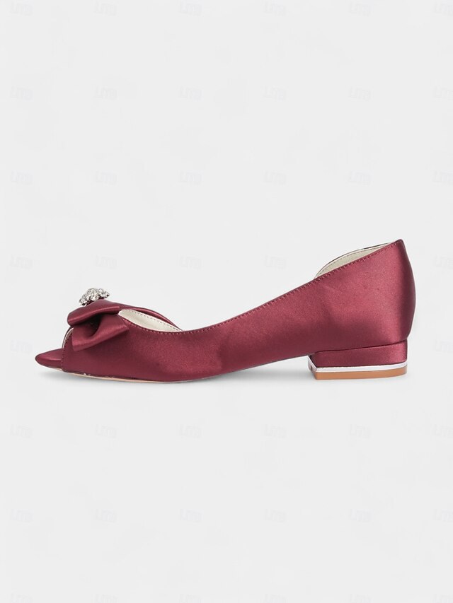 satin luxurious flats with crafted a sparkling Elegant in