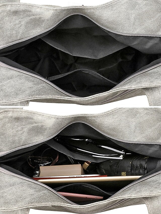 Women's Vintage Faux Leather Shoulder Tote Bag, Large