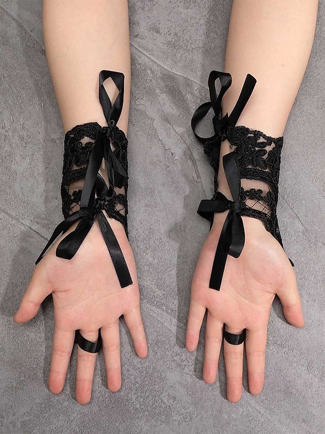 White Gloves Bridal Wedding Elegant Vintage Fingerless – Lace