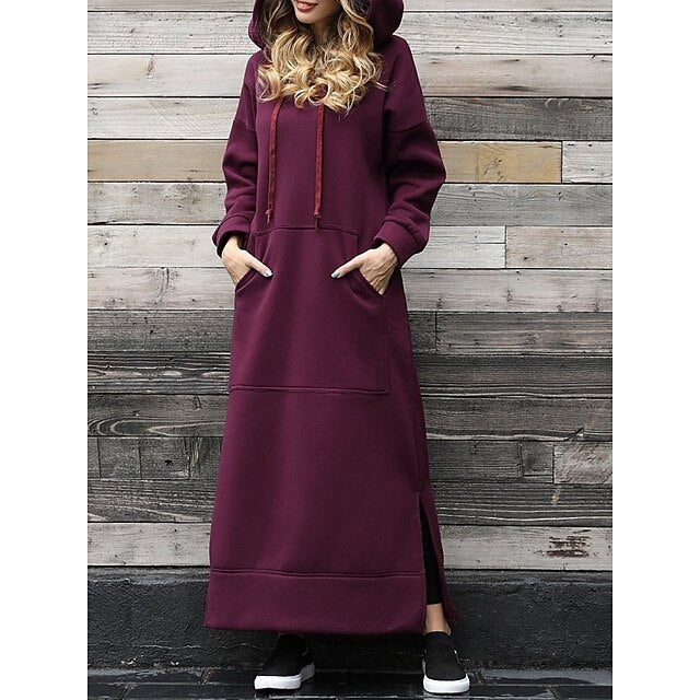 Women's Midi Dress Hoodie Dress Casual Dress Fashion Modern