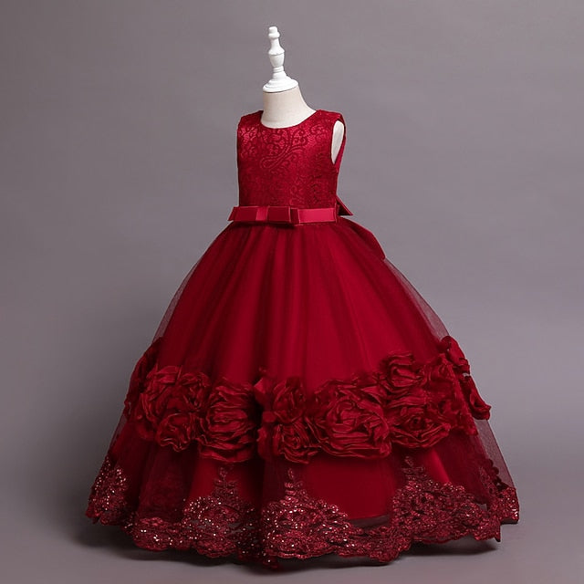 Line Plain Kids Girls' Little A Dress Party Floral