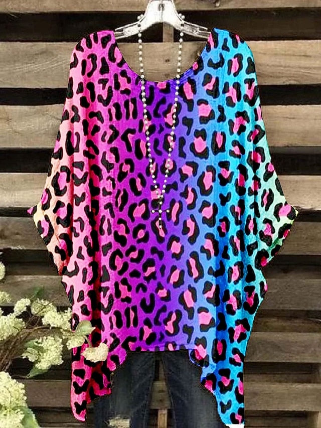 Women's Boho Shirt Print Floral Graphic Geometric Elegant