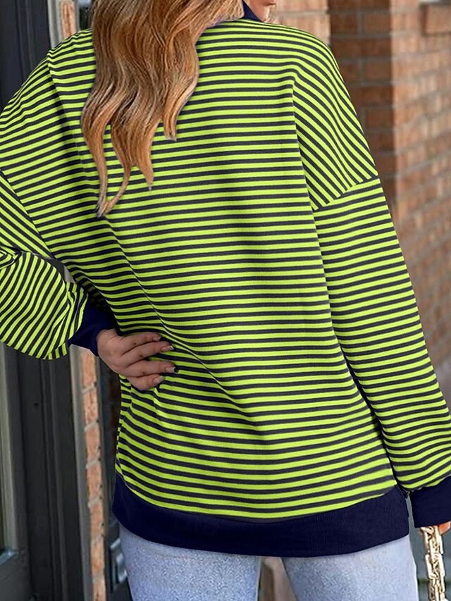 Women's T Shirt Tee Top Striped Fashion Stylish Classic