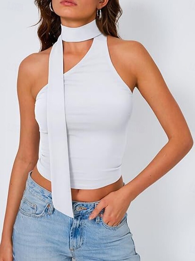 Women's Tank Top Sleeveless Shirt Tee Top Solid Color