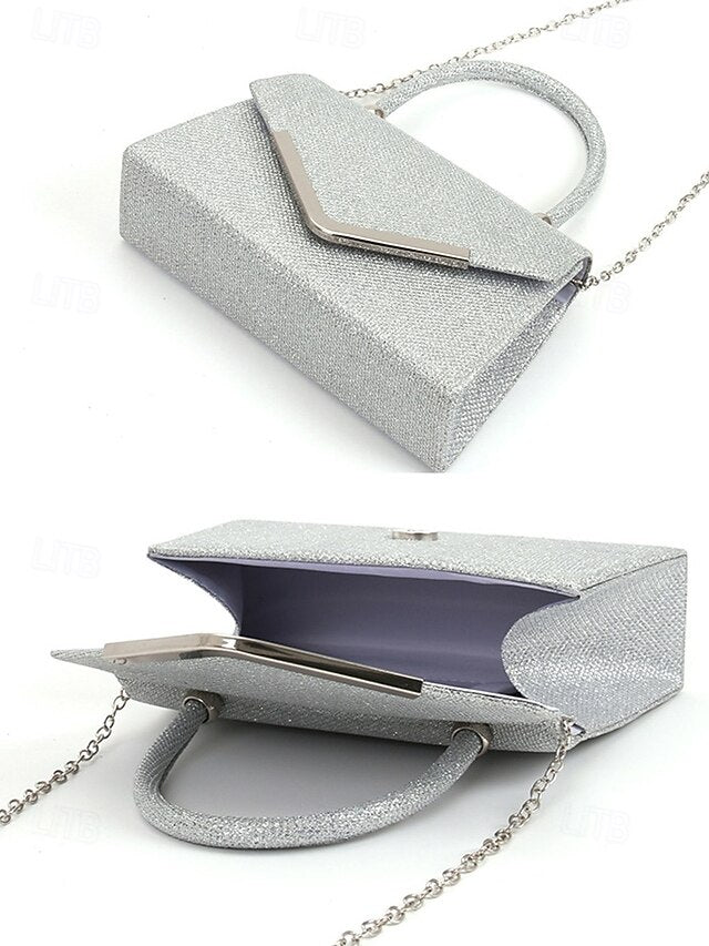 Evening Bag Clutch Strap – Chain with Glitter Women's
