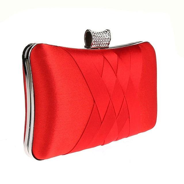 / Event Clutch PU Party Wedding Silk Women's Leather Bags