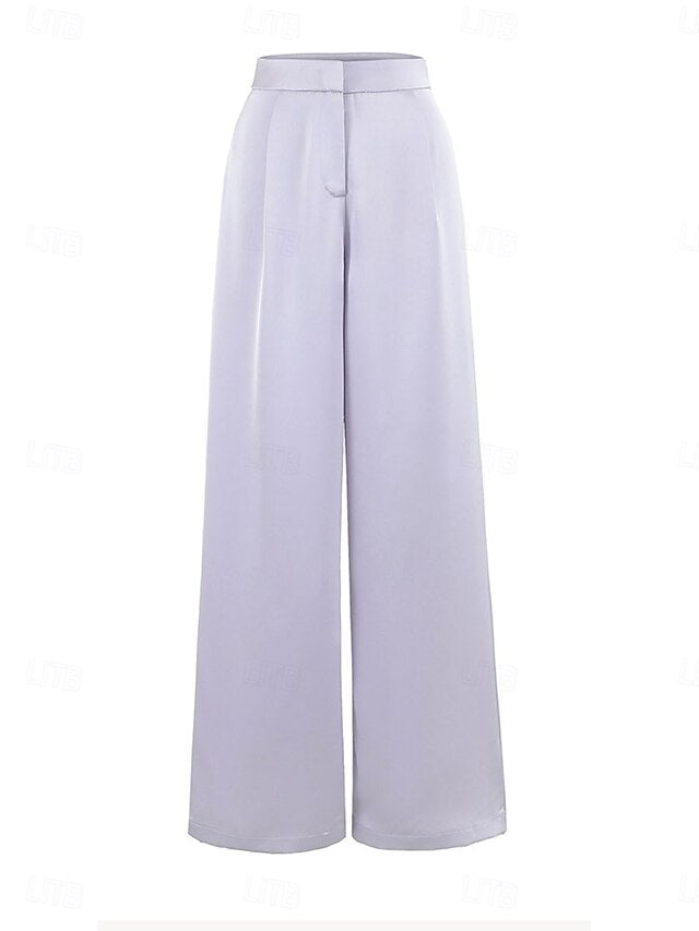 Women's Wide Leg Chinos Straight Elegant Vacation Vintage