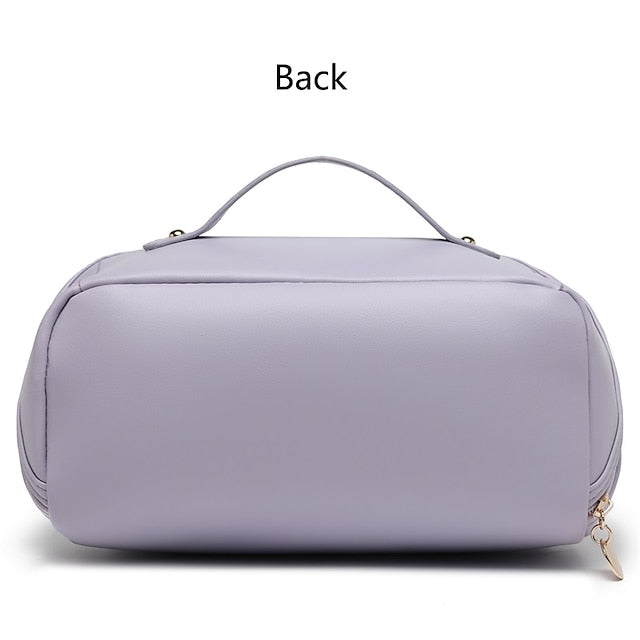 Makeup Handbag Travel Women's Leather Bag Cosmetic PU